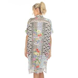 Johnny Was Madrigal Muse Floral MidiDress Multi Silk, Small NWOT